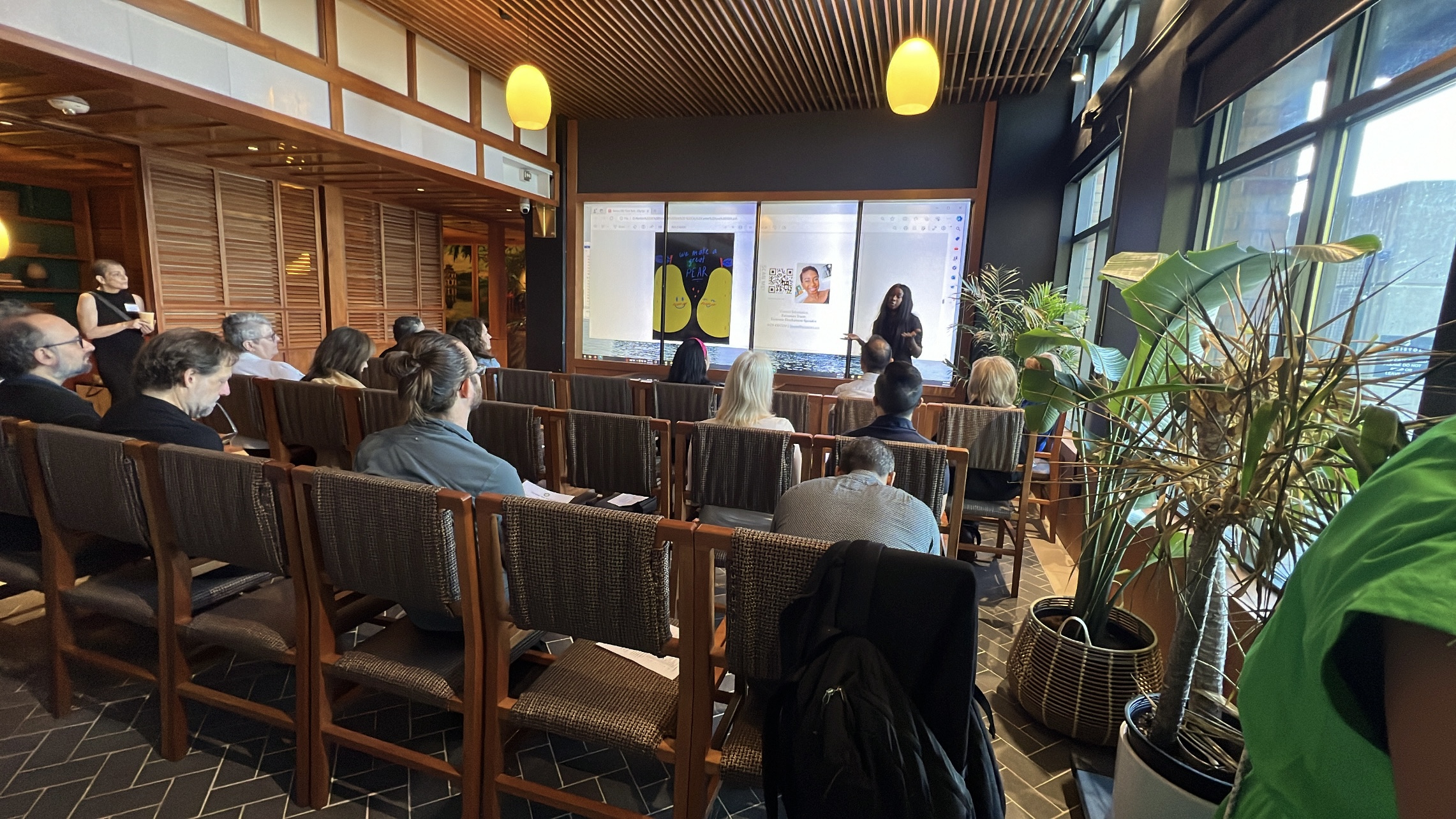 Picture of attendees of the Think Tank inside of Anchovies and Salt