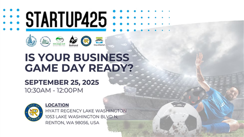 flyer with man kicking soccer ball