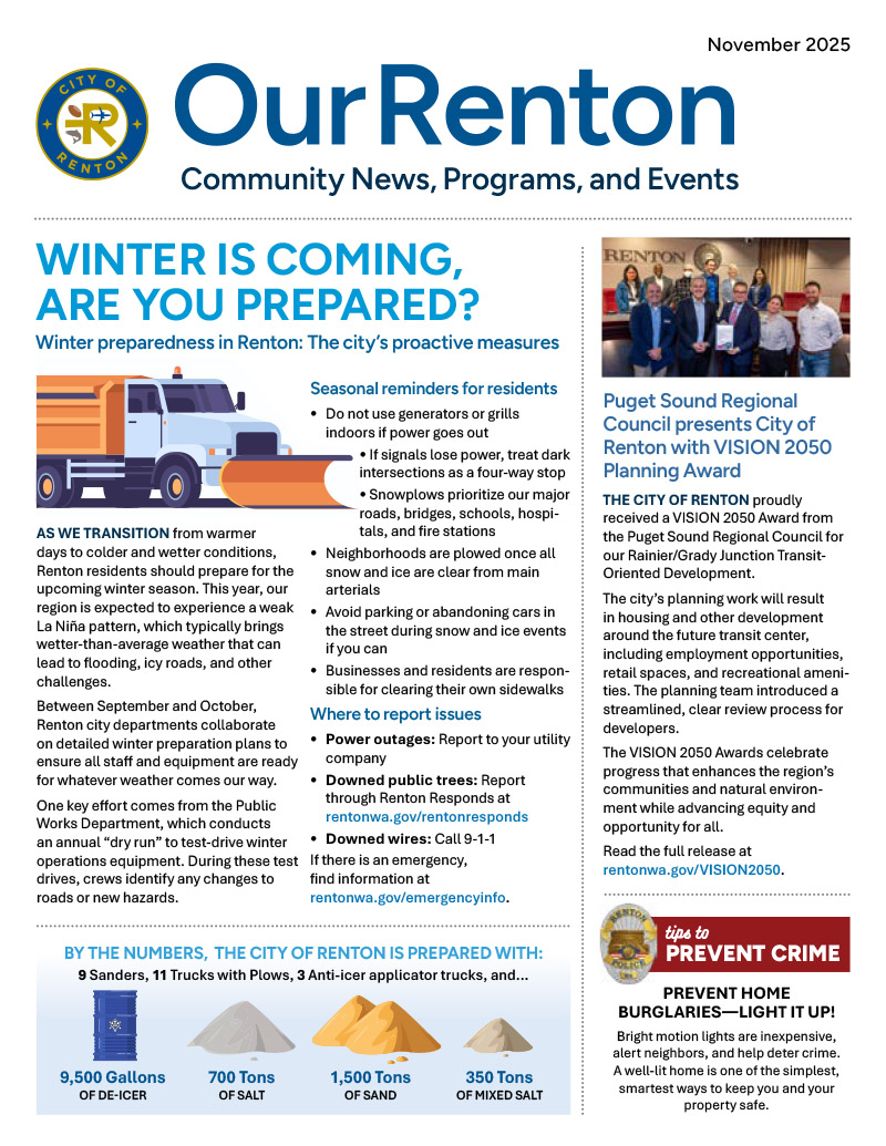 Our Renton newsletter for November 2025