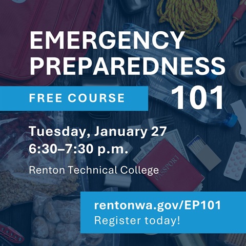 Emergency Preparedness 101 class on January 27 2026