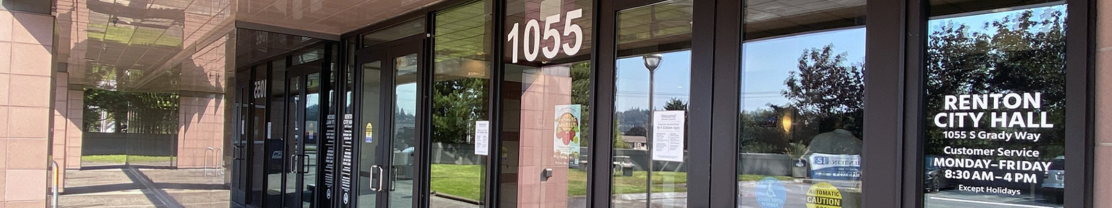 renton city hall entrance area