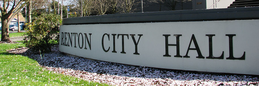 Renton City Hall sign