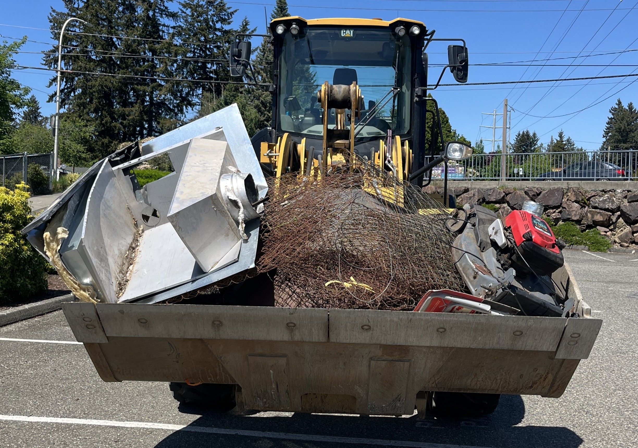 Various pieces of metal collected at a Renton recycling event