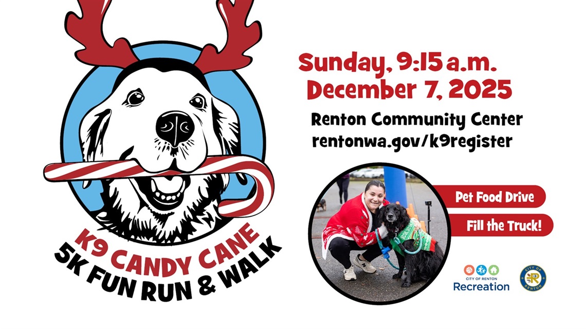 2025 K9 candy cane 5K graphic