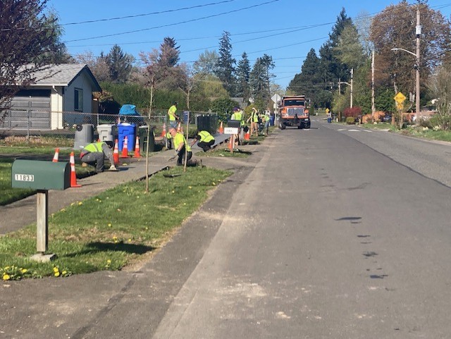 completed sidewalk project