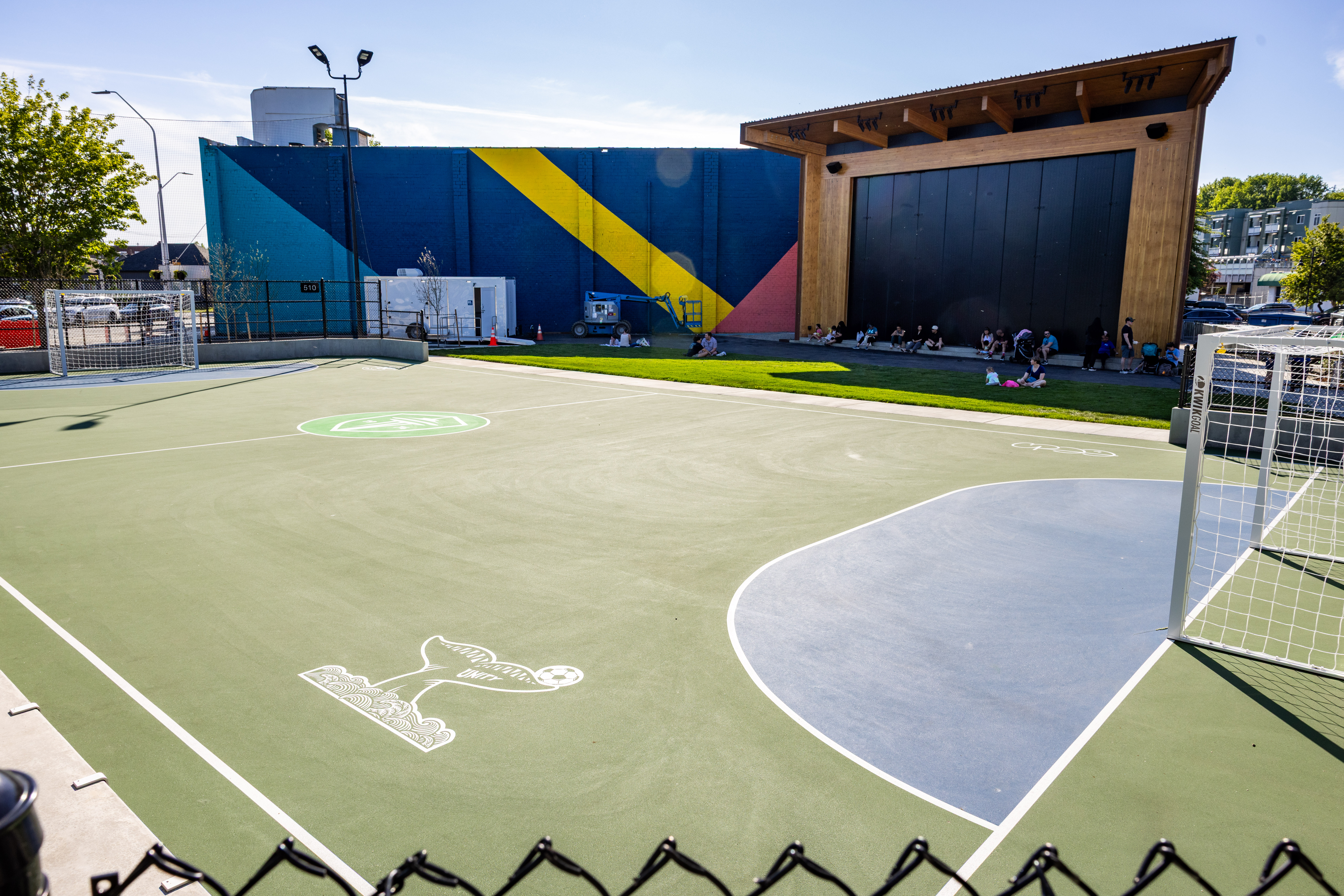 Legacy Square futsal court and screen