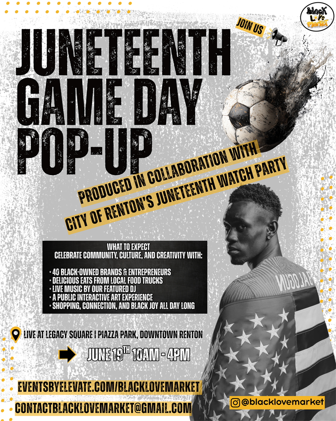2026-06-19 Juneteenth Game Day Pop-Up at Legacy Square graphic