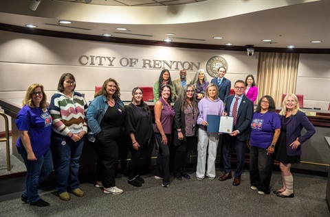 Domestic Violence Awareness Month proclamation photo small size 